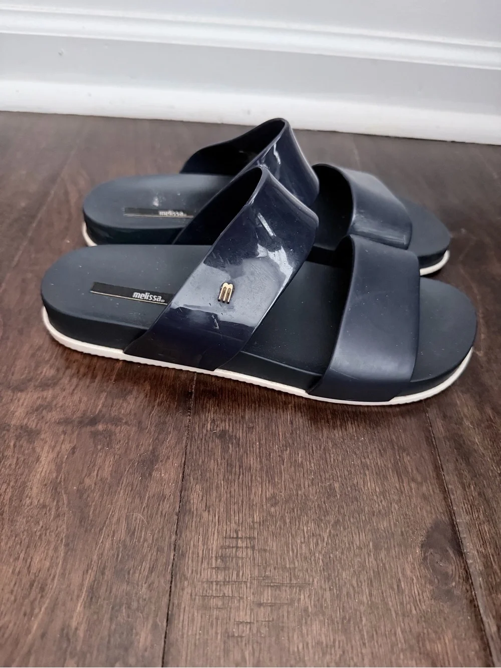 Melissa Cosmic Slide Sandals navy blue 8